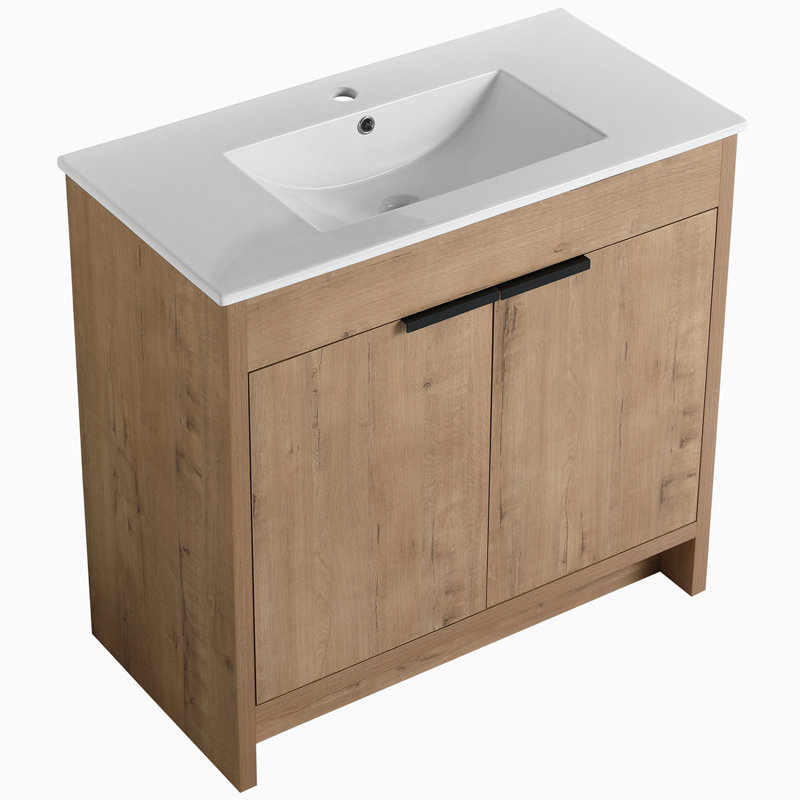 Meuble-lavabo sur pied simple 35,9 po Cithlaly