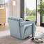 Fauteuil contemporain en velours, bleu-351722630