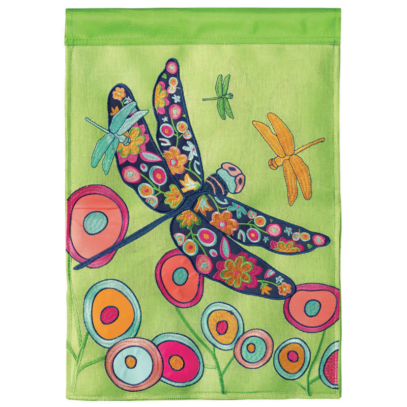 Drapeau de jardin en polyester 2 faces, H 18 po x l 13 po