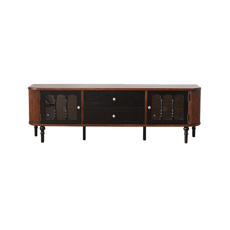 Meuble télé Retro Red Oak, H 20,67 po x L 86,61 po x l 15,75 po