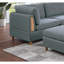 Tissu modulaire gris acier: 8 pièces, style contemporain moderne avec dossier épuré: tissu, 8 pièces