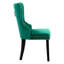 Chaise d'appoint à oreilles en velours capitonné Kirsten-83868870