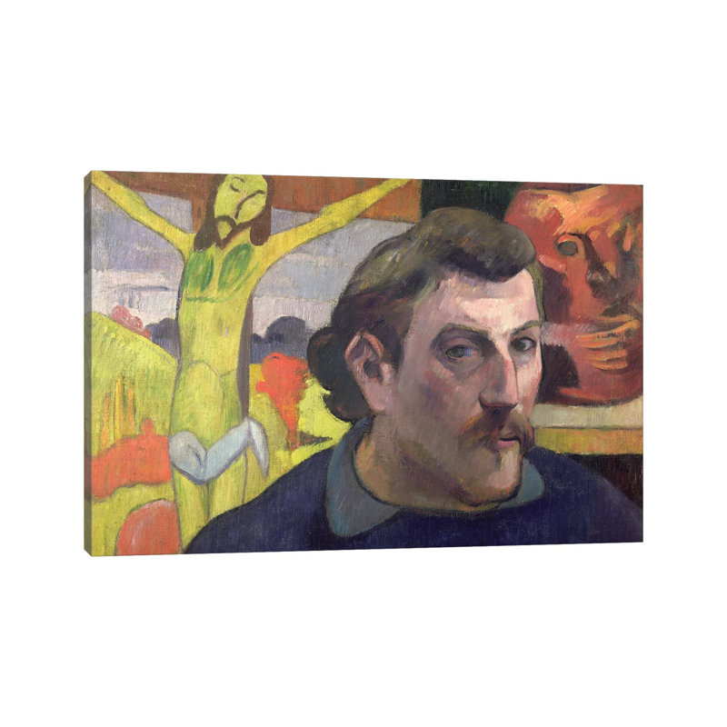 Self Portrait With The Yellow Christ by Paul Gauguin - Gallery-Wrapped Canvas Giclée on Canvas, No Frame