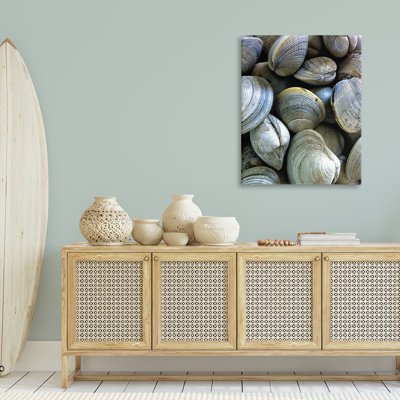 Maritime Clams Pile Canvas Wall Art by Graffi*tee Studios