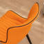 Chaise à oreilles rembourrée en similicuir Jimma avec pieds en fer-1749705785