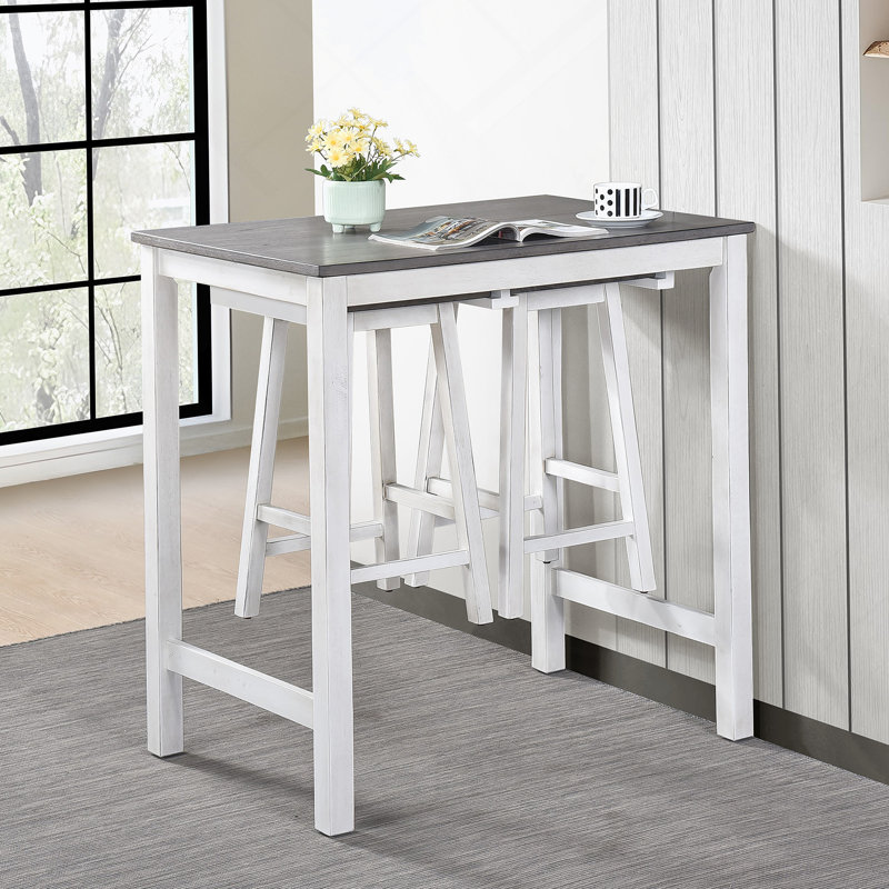Tabouret suspendu 3 pièces facile à nettoyer pour les petits espaces, Grey