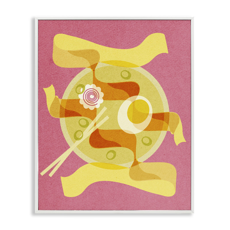 Giclée encadrée de bol rétro rétro, design par Lil 'Rue, H 14 po x l 11 po, Estampe numérique encadrée blanc bord de mer