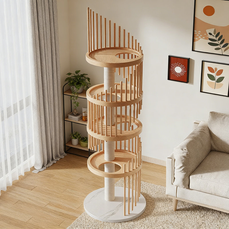 Structure simple et tendance pour chat, Brun orangé