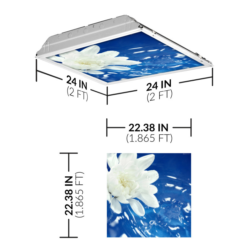 Flower Square Fixture Component Ceiling Light