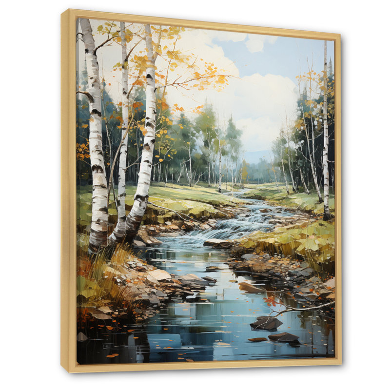 Azavion Serenity Falls II - reproduction, H 40 po x l 30 po x P 1,5 po, Cadre naturel flottant