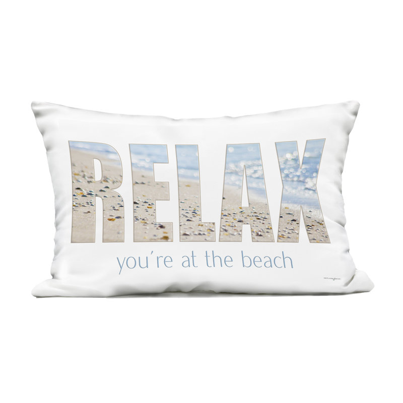 Coussin d'extérieur «Relax You At The Beach» Relax, par Seven Trees Design