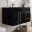 Meuble-lavabo flottant 35,2 po avec lavabo et plateau en faux marbre