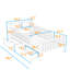 Lit simple avec tiroirs et tablettes de rangement-262780919