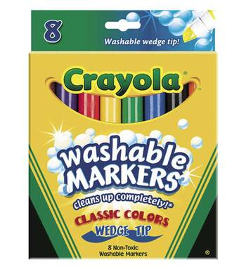Crayola Non-Washable Markers, Fine Point, Classic Colors, 8/Set
