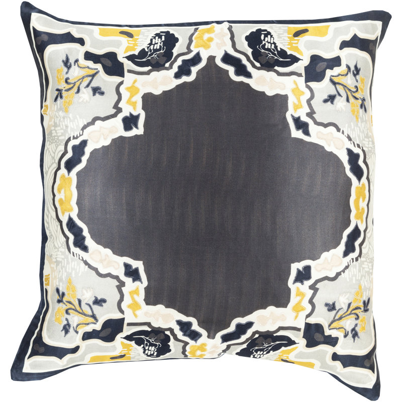 Silk Throw Pillow, 20" H x 20" W x 4" D, Forest, Polyester