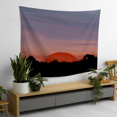 Tapisserie désertique au coucher du soleil