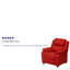 Deluxe Padded Contemporary Kids Recliner with Storage Arms-769427001