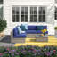 Tonioni Wicker Fully Assembled 6 - Piece Seating Group with Sunbrella Cushions-2010821166