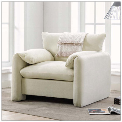 Modern Chenille Oversized Armchair (38.6″ Wide)