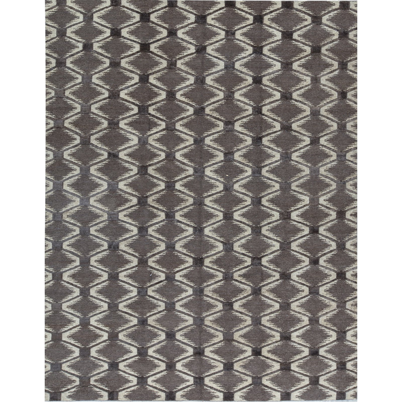 Geometric Area Rug in Brown