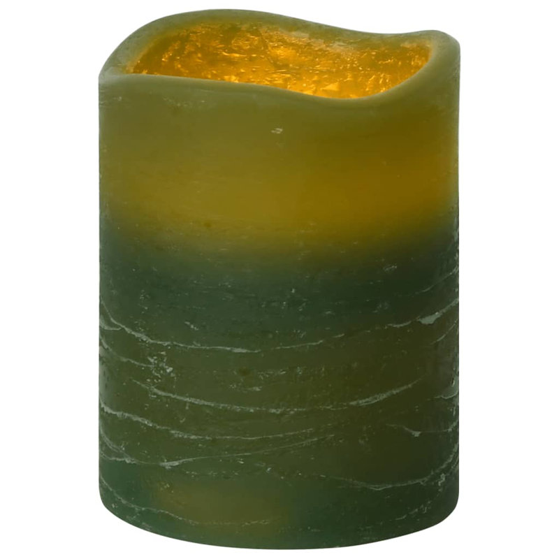 Flameless LED Candles with Remote Control Warm White, Green