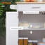 Kitchen Island Cart Rolling Trolley Cart With Drawer, Storage Cabinet & Towel Rack, White