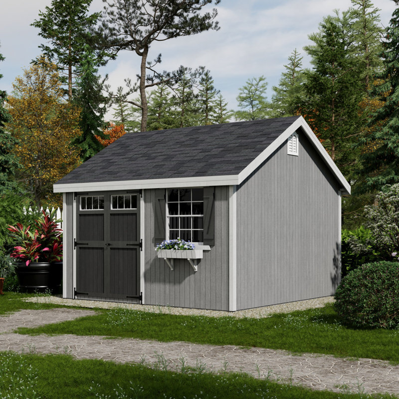 Colonial Pinehurst Outdoor Wood Storage Shed, Yes, 12' x 12'