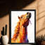 Décoration murale moderne encadrée noire avec cheval-332779975