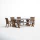 Fleur 74'' Rectangular 7 - Person Outdoor Dining Set with Cushions