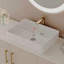 Meuble-lavabo moderne 47,2 po avec lavabo vasque en céramique, armoire autoportante dorée
