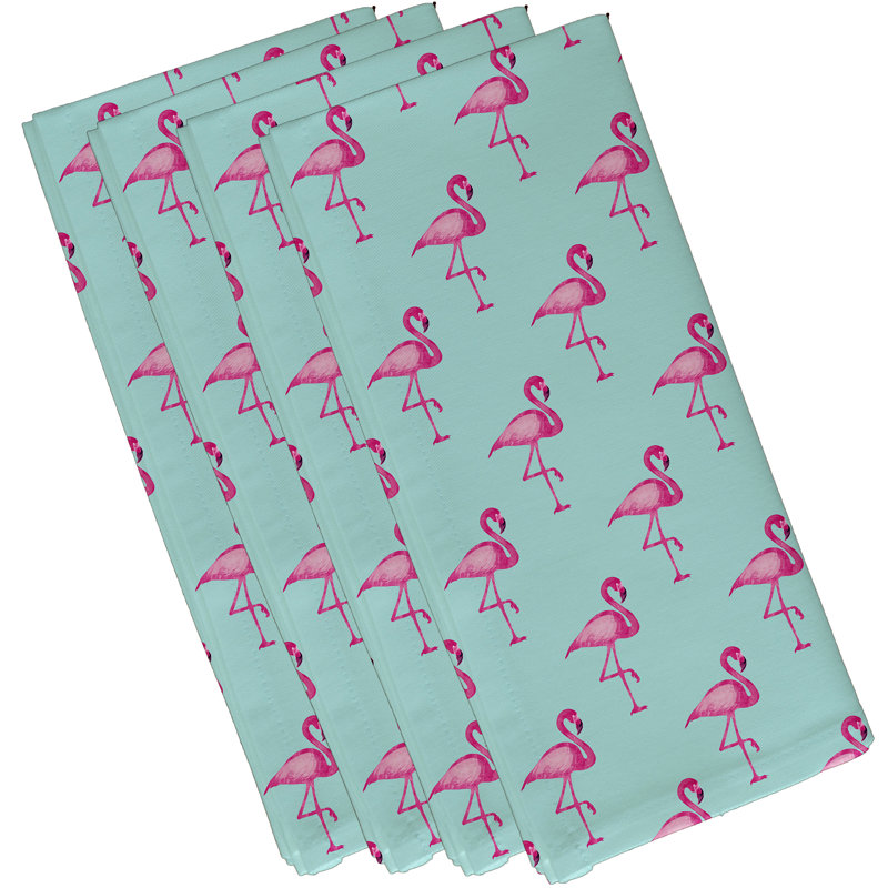 Ensemble de serviettes 4 pièces Josefien Flamingo, Bleu
