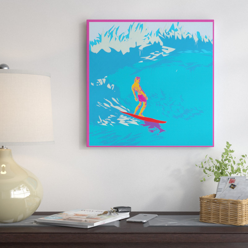 «Surfing», impression sur toile tendue, H 12 po x l 12 po x P 1,5 po