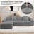 2-Piece Soft Stretch L-Shaped Sectional Sofa Slipcover  - Easy Install, Full Coverage, Stain-Resistant-1565635348-1565635351