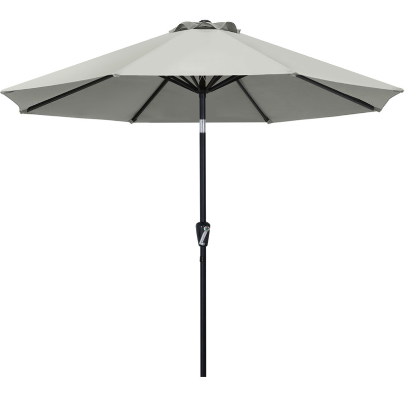 Parasol Cutts Market, Gris clair, 9'