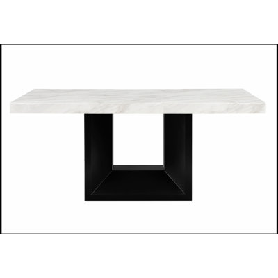 Table de salle à manger en faux marbre SHEena, élégante et durable pour les cuisines et les salles à manger modernes, facile à nettoyer et peu encombrante.