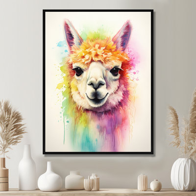 Cool Alpaca Portrait - Alpaca Wall Art Print