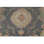 Tapis traditionnel gris et bleu à motif de médaillon 8 x 10