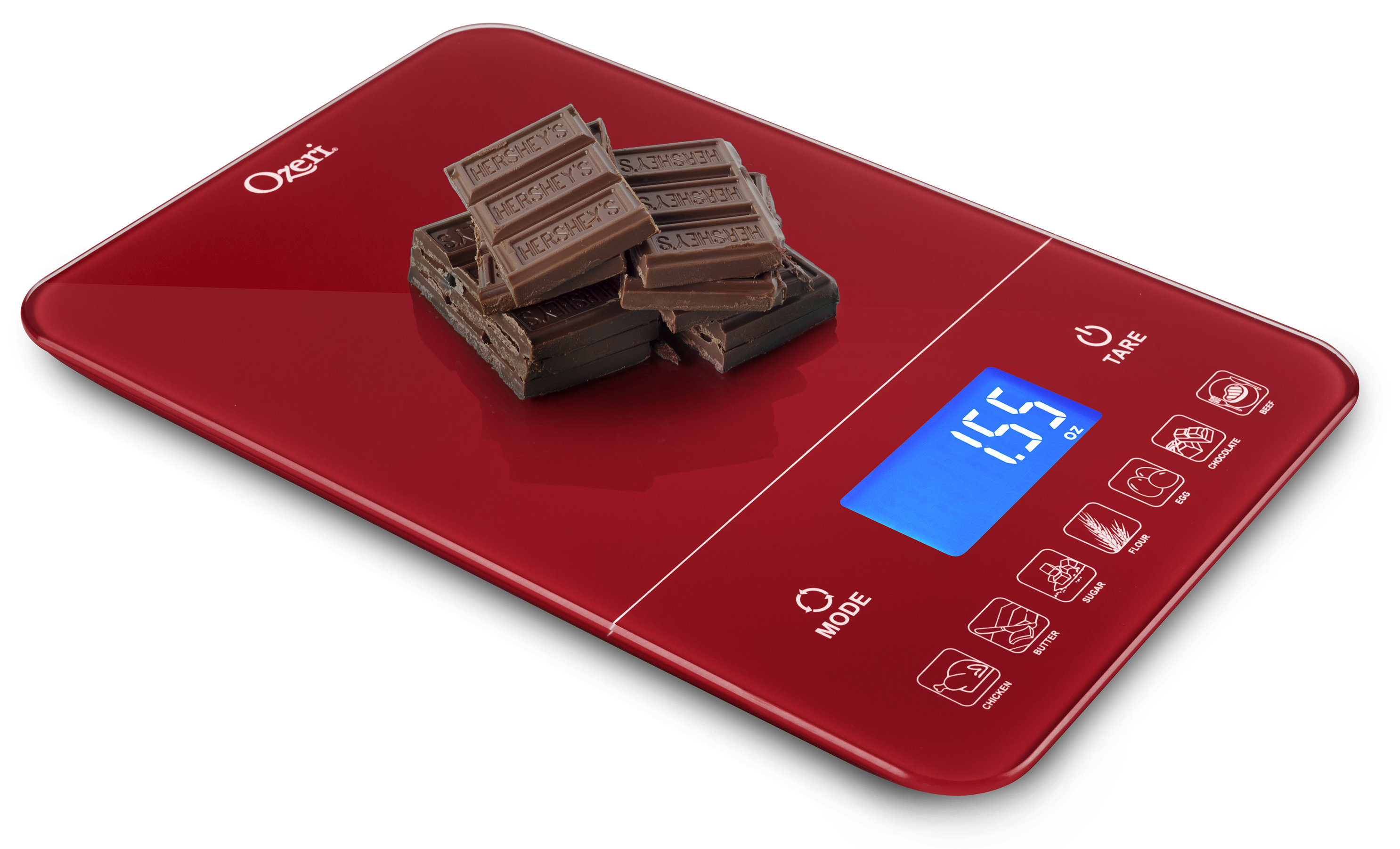 Ozeri Touch III 22 lbs (10 kg) Digital Kitchen Scale with Calorie Counter,  Tempered Glass (Assorted Colors) - Sam's Club