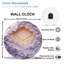 Horloge murale nuage avec chiffres dorés et soleil - horloge murale moderne en verre 12 po