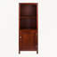Armoire à 2 sections avec tablette ouverte en noyer Dominguez, H 47,18 po x l 17,11 po x P 15,55 po