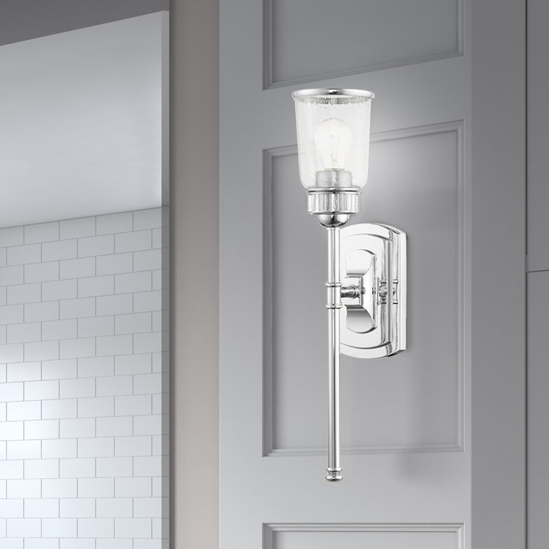 Leboeuf Dimmable Bath Sconce, Polished Chrome