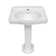 Whitehaus Collection 23" Traditional Pedestal Sink With An Integrated Oval Bowl, Low-Rise Backsplash And Overflow
