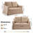 51'' Country-style Slipcovered Loveseat Sofa-1131675701