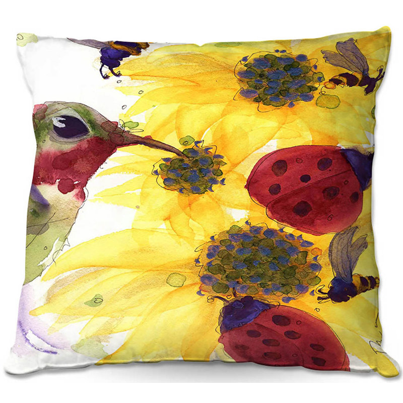 Coussin décoratif coccinelles canapé, 18 po x 18 po