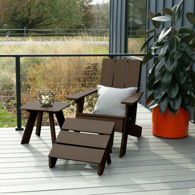 Chaise Adirondack en plastique avec table Byrnes
