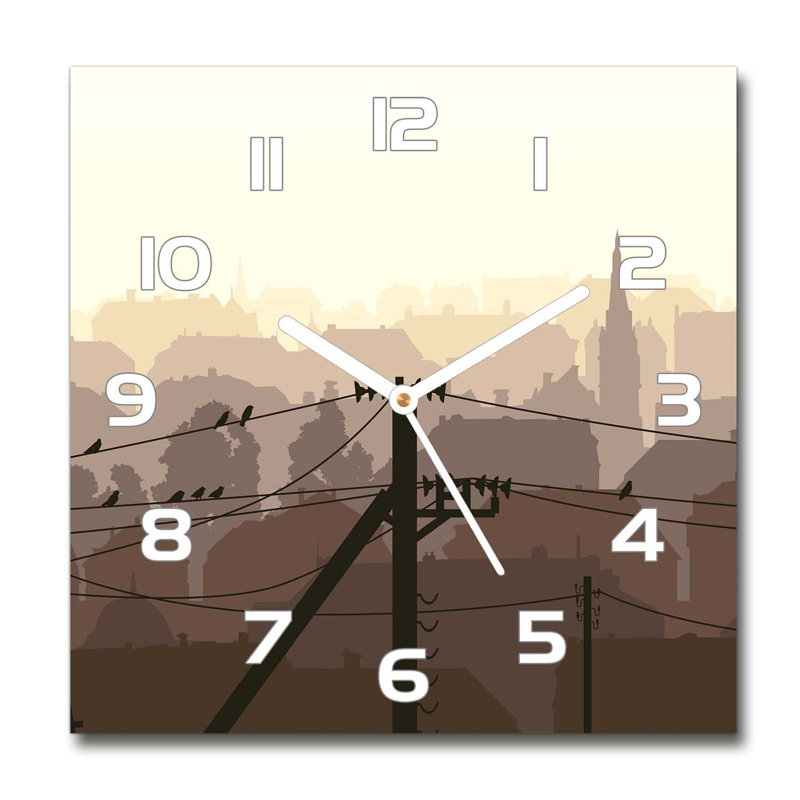 Joshua-Lewis Glass Wall Clock, White