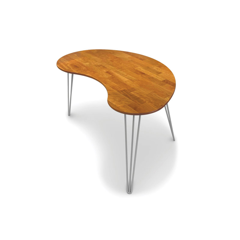 Sage Kidney Desk With Metal Legs