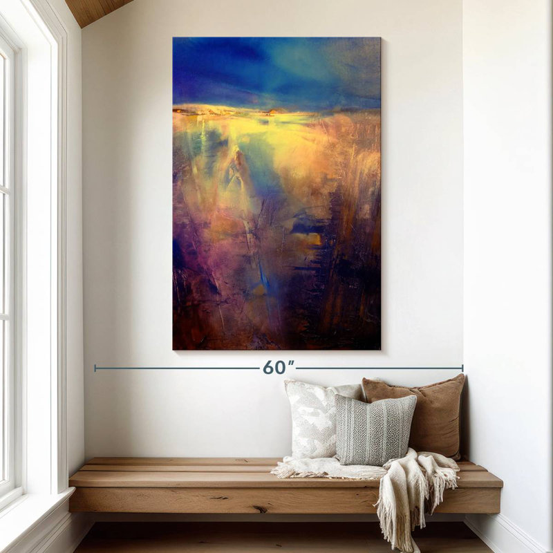 Avery Crossing Goldenes Land Vor Dunkelblauem Himmel, H 51 po x l 34 po