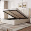 Upholstered Platform Bed with Hydraulic Lift-Up Storage and Channel-Tufted Headboard-132043111-135770397