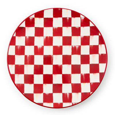Cherry Check Dinner Plates